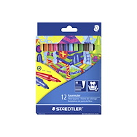 STAEDTLER STAEDTLER Noris colour - färgpenna - svart, röd, blå, grön, ljusblå, orange, magenta, persika, Van Dyck-brun, ljusgul, m...