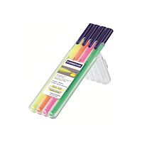 STAEDTLER STAEDTLER triplus textsurfer - överstrykningspenna - neongrön, neongul, neonorange, neonrosa (paket om 4)