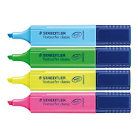 STAEDTLER STAEDTLER Textsurfer classic - överstrykningspenna - blå, grön, gul, rosa (paket om 4)