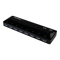 StarTech.com StarTech.com USB 3.0-hub med 10 portar och laddnings- &amp; synkningsportar - 2x 1,5 A-portar - USB-växel - 10 portar