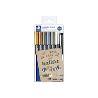 STAEDTLER STAEDTLER 8321 - set med penselpenna och fineliner - blandfärger - 7 delar