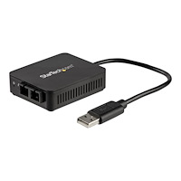 StarTech.com Startech USB to Fiber Optic Converter, 100Mbps, USB 2.0 to Fiber Network Adapter, 100BASE-FX SC Female Duplex Multimode...
