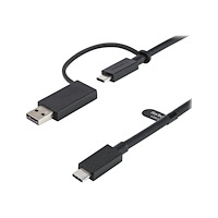 StarTech.com StarTech.com 1 m USB-C-kabel med USB-A-adapterdongel - Hybrid 2-i-1 USB C-kabel med USB-A - USB-C till USB-C (10 Gbps/10...