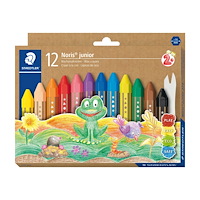 STAEDTLER STAEDTLER Noris junior 224 - färgkrita - svart, röd, blå, grön, ljusblå, gul, orange, magenta, persika, gulgrön, mörklil...
