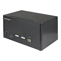 StarTech.com StarTech.com 2-ports DisplayPort KVM-switch för tre skärmar - 4K 60 Hz UHD HDR - Desktop DP 1.2 KVM med 2 portar USB 3.0...