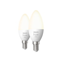 Philips Philips Hue - LED-glödlampa - form: ljus - E14 - 5.5 W - varmt vitt ljus - 2700 K - vit (paket om 2)