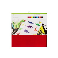 Cricut Cricut - hantverksmaterial - 305 x 305 mm - 10 ark - röd, rosa, gul, grön, blå, turkos, orange, svart, vit - filt