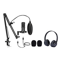 Easypix Easypix MyStudio - Podcast Kit - set med hörlurar och mikrofon med mikrofon
