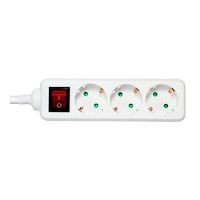 Deltaco DELTACO - effektband - barnskydd, jordad med strömbrytare - 3680 Watt