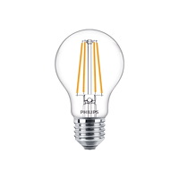 Philips Philips - LED-glödlampa med filament - form: A60 - klar finish - E27 - 8.5 W - varmt vitt ljus - 2700 K (paket om 3)