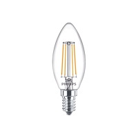 Philips Philips - LED-glödlampa med filament - form: B35 - klar finish - E14 - 4.3 W - varmt vitt ljus - 2700 K (paket om 2)
