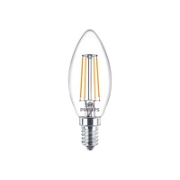 Philips Philips LED Classic Candle - LED-glödlampa med filament - form: B35 - klar finish - E14 - 4.3 W - varmt vitt ljus - 2700...
