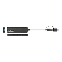 Manhattan Manhattan - hubb - combo USB-A and USB-C - 4 portar
