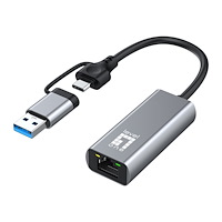 LevelOne LevelOne - nätverksadapter - USB-C 3.2 Gen 1 / USB-A 3.2 Gen 1 - 10M/100M/1G/2.5 Gigabit Ethernet