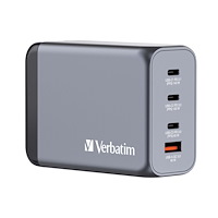 VERBATIM Verbatim strömadapter - GaN - 3 x USB-C, USB typ A - 240 Watt
