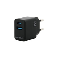 MOBILIS Mobilis strömadapter - snabb, gan - 24 pin USB-C, USB - 30 Watt