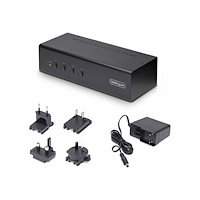 StarTech.com StarTech.com 4-Port Dual-Monitor DisplayPort KVM Switch, 4K 60Hz, 2x USB 5Gbps Hub Ports, 2x USB 2.0 HID Ports, Hotkey a...
