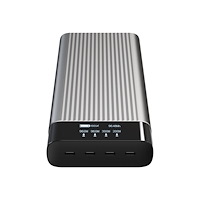 Targus HyperJuice HJ245B strömförsörjningsbank - USB-C - 4 x USB-C - 245 Watt