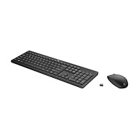 Hewlett-Packard HP 235 - sats med tangentbord och mus - 3-zons layout, låg profil på tangenterna full size - QWERTY - engelska - svart -...