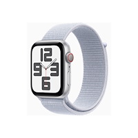 Apple Apple Watch SE (GPS + Cellular) 2a generation - silveraluminium - smart klocka med sportögla - blå moln - 32 GB