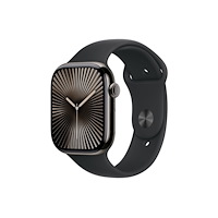 Apple Apple Watch Series 10 (GPS + Cellular) - skiffer titan - smart klocka med sportband - svart - 64 GB