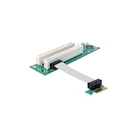 DeLOCK Delock Riser card PCI Express x1 > 2x PCI 32Bit 5 V with flexible cable 9 cm left insertion - kort för stigare