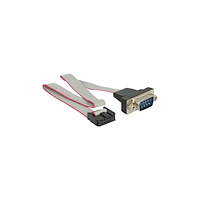 DeLOCK Delock - seriell kabel - 9-stifts seriell kontakt till DB-9 - 25 cm