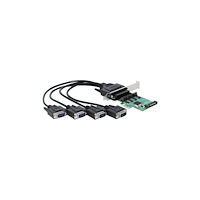 DeLOCK Delock PCI Express Card to 4 x Serial RS-232 with voltage supply - seriell adapter - PCI Express x1 - RS-232 x 4