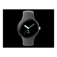 Google Google Pixel Watch - polerat silver - smart klocka med aktivt band - träkol - 32 GB
