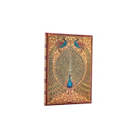 paperblanks Hafiz’s Peacocks (Sangorski & Sutcliffe) Midi Lined Hardcover Journal (Elastic Band Closure) (inbunden, eng)