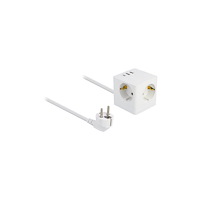 DeLOCK Delock strömadapter - 2 x USB, 24 pin USB-C, 3 st. CEE 7/3 effekt - 17 Watt