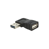 DeLOCK Delock Adapter EASY-USB 2.0-A male > USB 2.0-A female angled left / right - Typbytare för USB - USB till USB