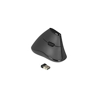 DeLOCK Delock Ergonomic - vertikal mus - 2.4 GHz - svart
