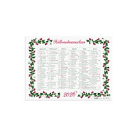 Burde Väggkalender Stora Hallonalmanackan 2026