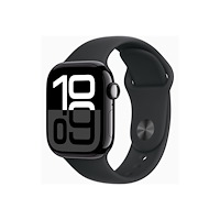 Apple Apple Watch Series 10 (GPS + Cellular) - jet black aluminium - smart klocka med sportband - svart - 64 GB