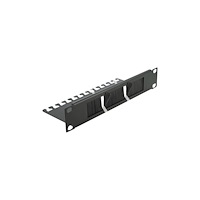 DeLOCK Delock Cable Management Brush Strip with Cable Support Plate - kabelhanteringspanel med borste för rack - 1U - 10"