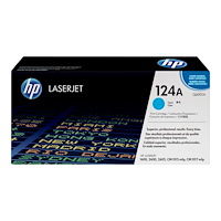 Hewlett-Packard HP 124A - cyan - original - LaserJet - tonerkassett (Q6001A)