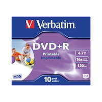 VERBATIM Verbatim DataLifePlus - DVD+R x 10 - 4.7 GB - lagringsmedier