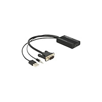 DeLOCK Delock adapter för video / ljud - HDMI / VGA - 25 cm
