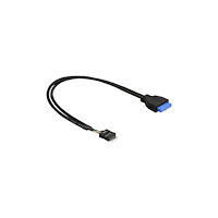 DeLOCK Delock - intern USB-adapter - 8-stifts USB 2.0-överdel till 19-stifts USB 3.0-kontakt - 60 cm