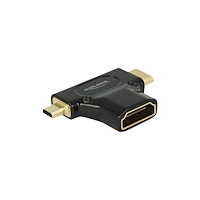 DeLOCK Delock Adapter High Speed HDMI with Ethernet - HDMI-A female > HDMI Mini-C male + Micro-D male - HDMI-adapter