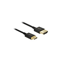 DeLOCK Delock Slim High Quality - HDMI-kabel med Ethernet - 25 cm