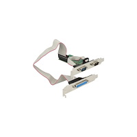 DeLOCK Delock PCI Express Card > 2 x Serial RS-232 + 1 x Parallel - parallellt/seriellt kort - PCIe 2.0 - RS-232 x 2 + IEEE 128...