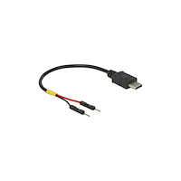 DeLOCK Delock - USB-/strömkabel - USB-C till 2-stifts USB-kontakt - 10 cm