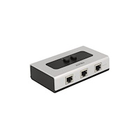 DeLOCK Delock Switch RJ45 10/100/1000 2 port manual bidirectional - switch - 2 portar