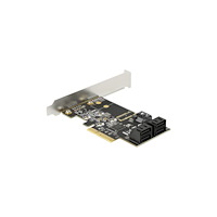 DeLOCK Delock PCI Express Card x4 > 5 x internal SATA 6 Gb/s - kontrollerkort - SATA 6Gb/s - PCIe 3.0 x4