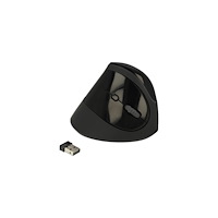 DeLOCK Delock Ergonomic - vertikal mus - 2.4 GHz - svart