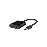 Belkin International Belkin RockStar USB-C till hörlursuttag/laddningsadapter - ljud/USB - 19.6 cm