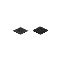 DeLOCK Delock - hook-and-loop fastener - fyrkant - 2 cm - svart (paket om 32)