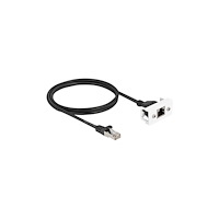 DeLOCK Delock nätverksförlängningskabel - 1 m - svartvitt